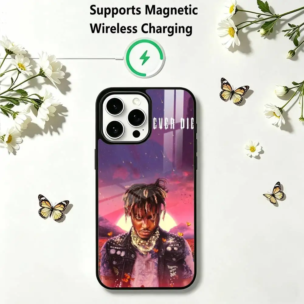 Фото Чехол для телефона Rapper J-Juice WRLD 999 для iPhone 17, 16, 15, 14, 13, 12, 11 Plus, Pro с поддержкой магнитной беспроводной зарядки №3
