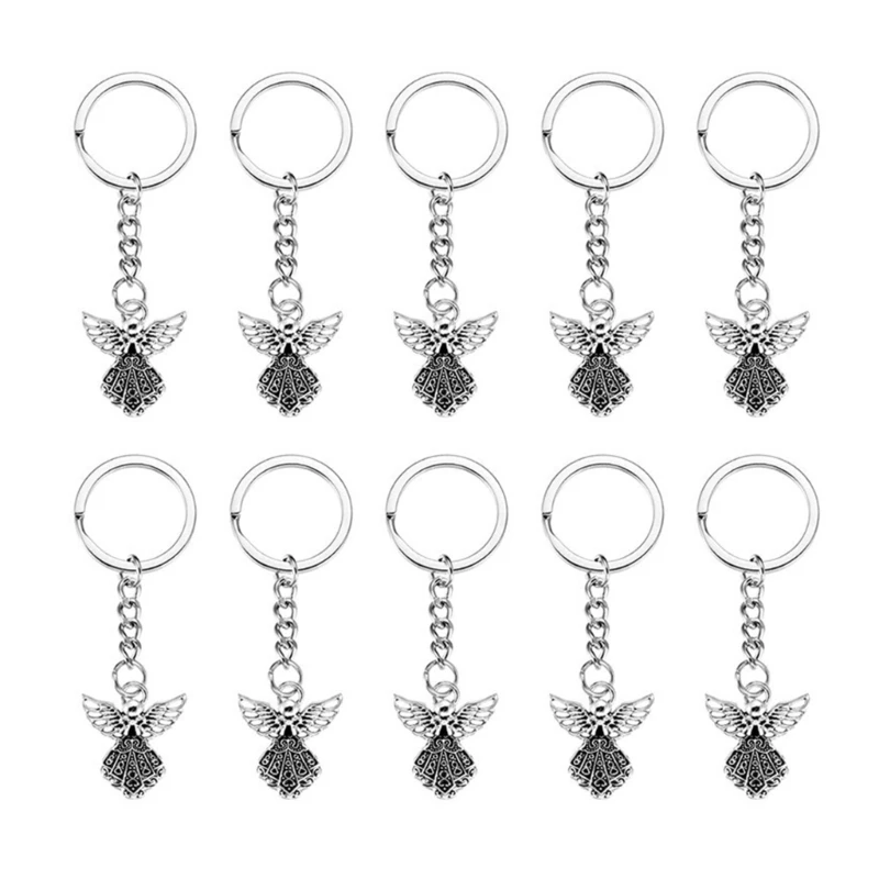30 шт. брелок с ангелом подвеской в ​​виде ангела подарок на крестины брелоки D5QB