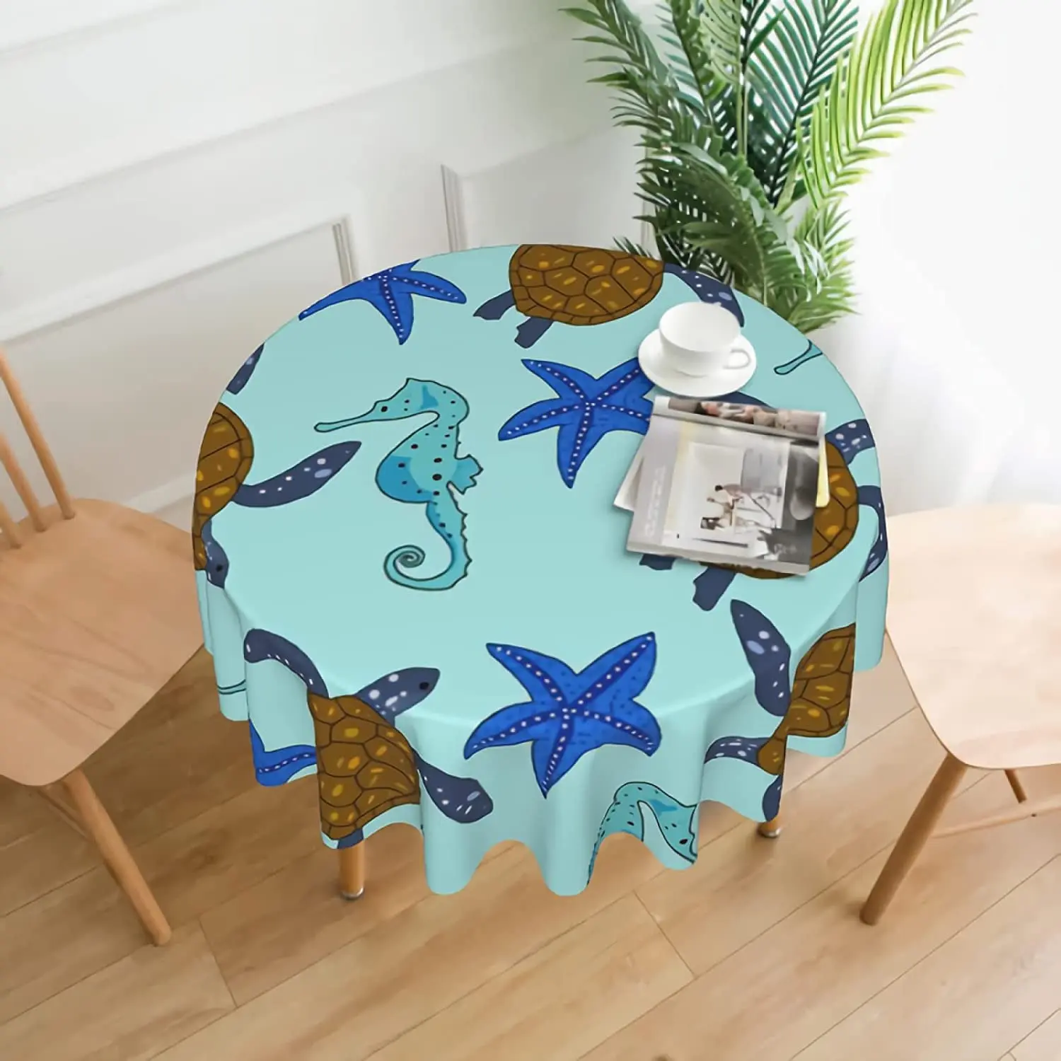 

Скатерть с подводными существами в средиземноморском стиле, морская жизнь, скатерть для стола, скатерть для свадебной вечеринки