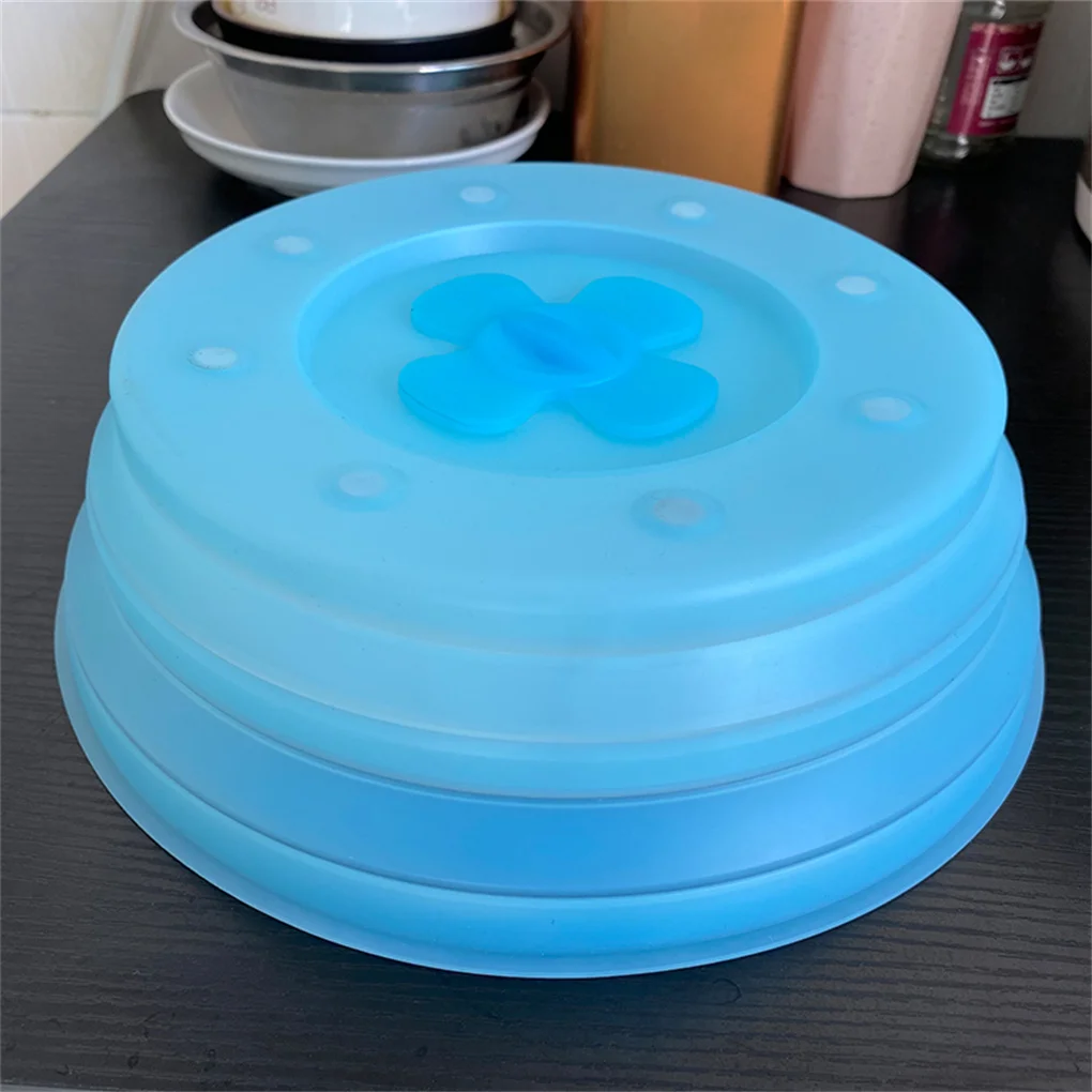 

New Silicone Microwave Cover Absorbable Magnetic Folding Lid Microwave Plate Cover Oil-proof Splash Cover Heating Mantle