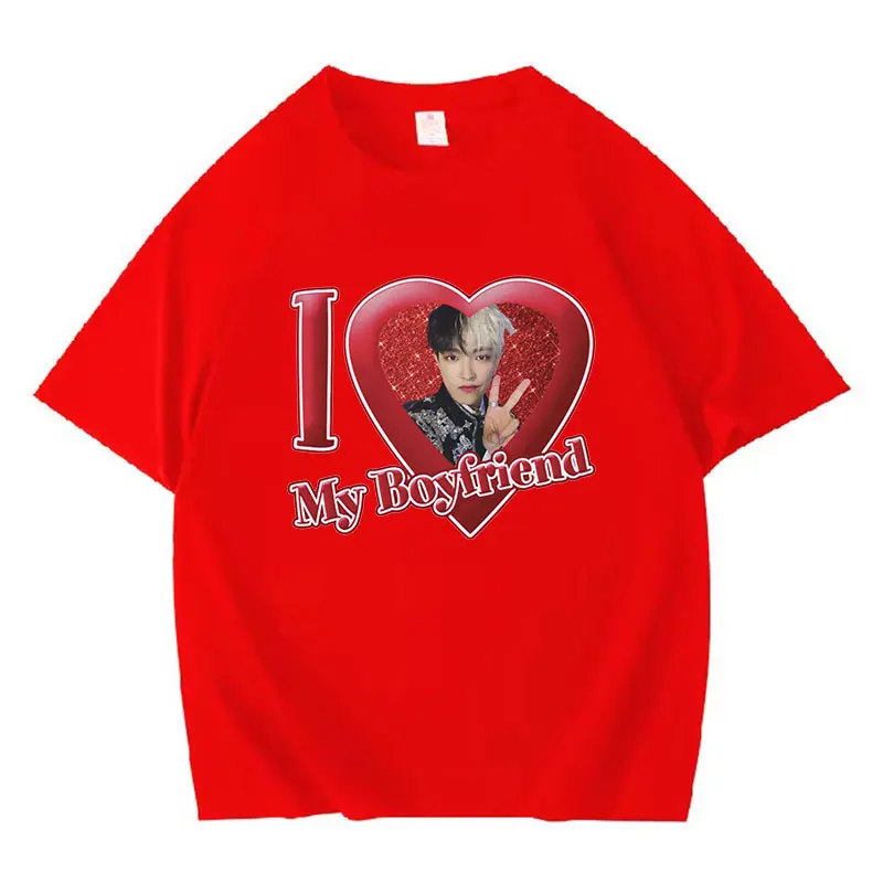 Футболка с графическим принтом I Love My Boy Ateez в Корейском стиле модные мужские и