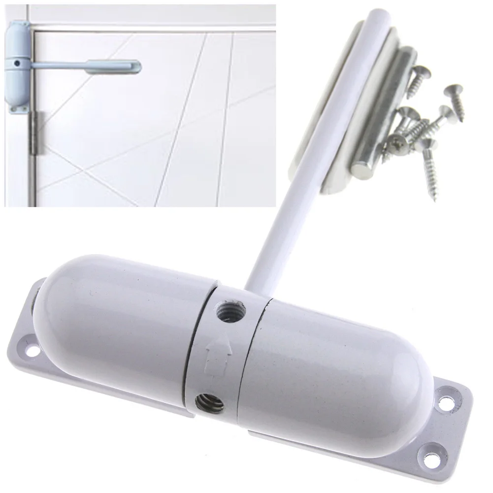 

Aluminum Alloy Automatic Spring Door Closer Mounted Adjustable Portable Door Closer Hinge For Home Office Store