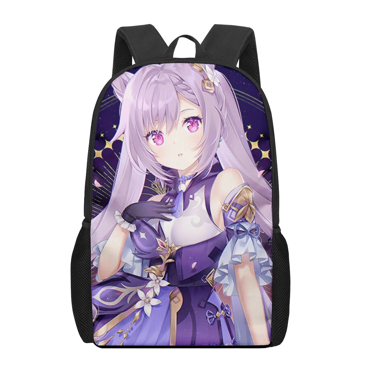 Genshin Impact Keqing 3D Pattern School Bag for Children Girls Boys Casual Book Bags Kids Backpack Boys Girls Schoolbags Bagpack