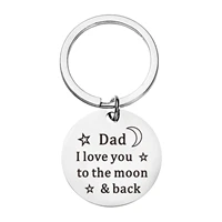 fathers day mothers day keychain gift stainless steel keychain charm present keychain charm gift from kid for dad mom birthday