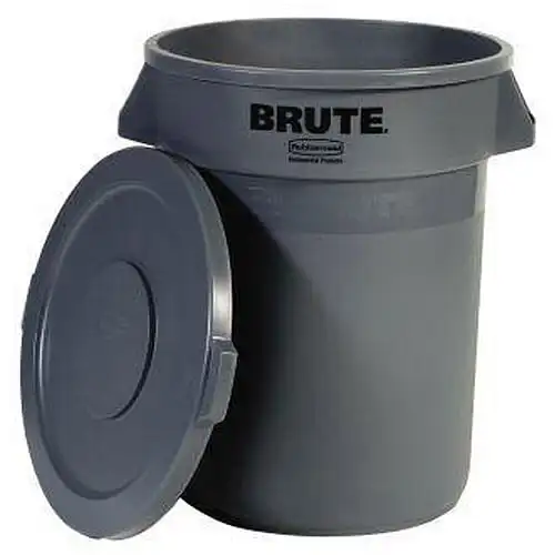 

Мусорная корзина для гаража gal Brute с крышкой, серая мусорная корзина, устойчивый к давлению материал, кухонная мусорная корзина, кухонная мусорная корзина Bl