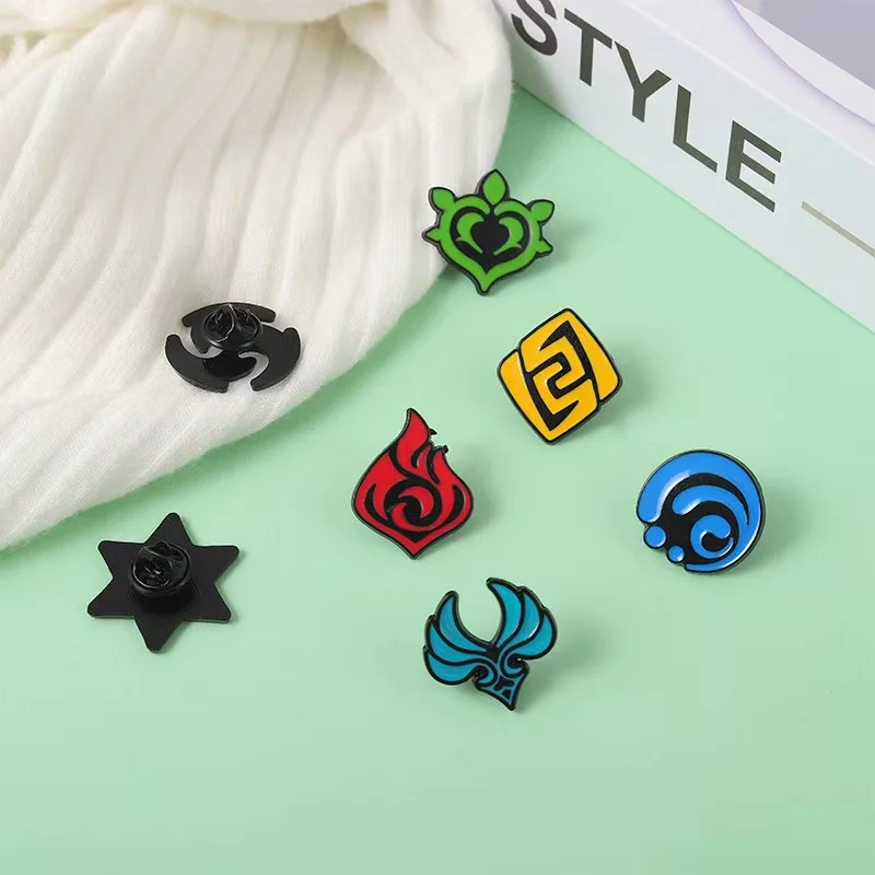 Милые эмалированные булавки с изображением анимационной игры Hutao Deku брошь