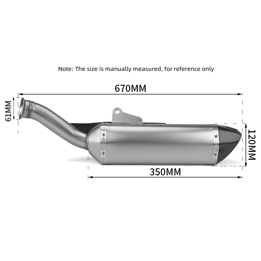 Высокая производительность глушитель выхлопных газов с углеродным наконечником
