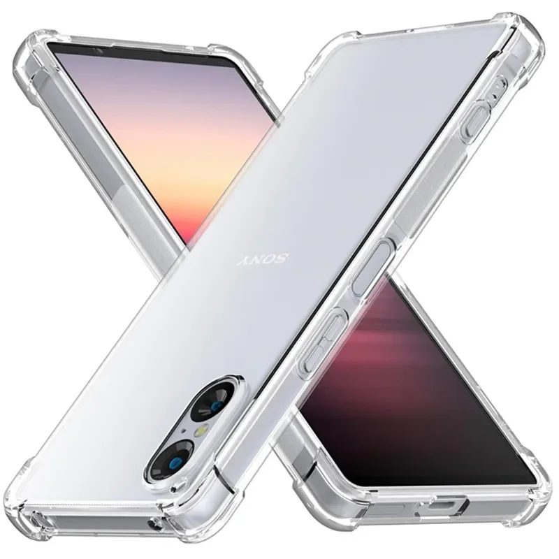 Фото Роскошный прозрачный противоударный чехол для телефона Sony Xperia 1 IV 5 III 10 II 10 В 1 В 5 В 10VI 1VI VII 5G Прозрачная противоударная задняя крышка №1