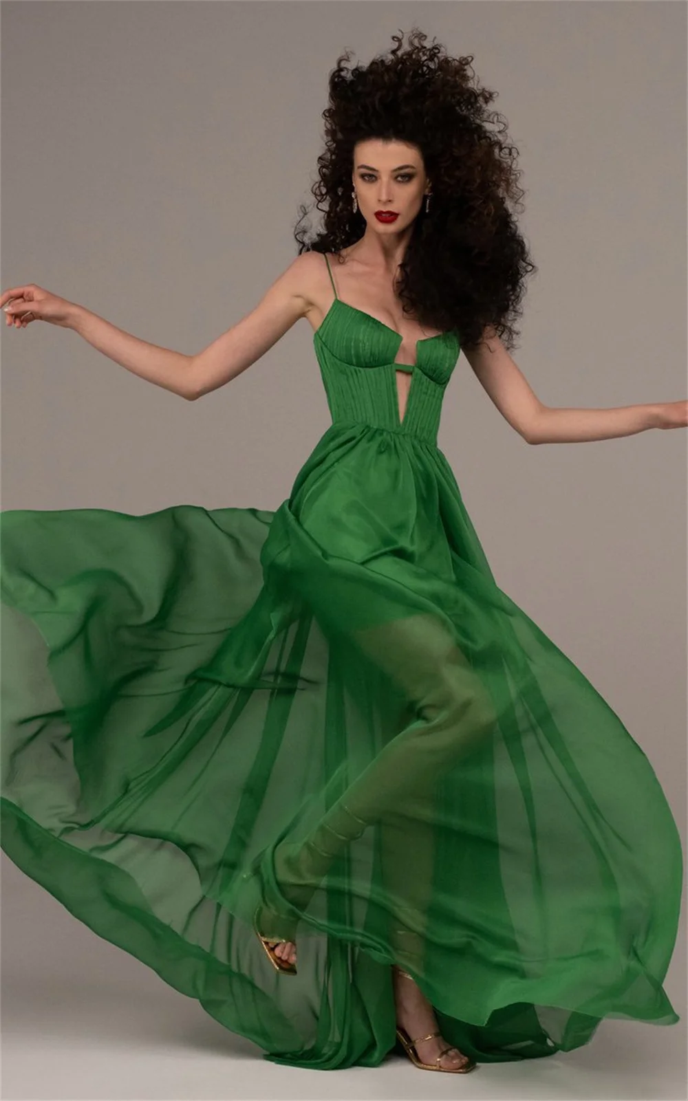 Green Women Evening Party Dress 2023 New in Sexy Spaghetti V-neck Backless High Split Long Gown Ladies Elegant Prom Maxi Dresses