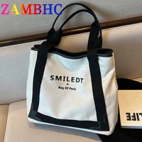 new large capacity womens shopper bag high quality canvas shoulder bags for women 2022 luxury designer ladies commute totes bag