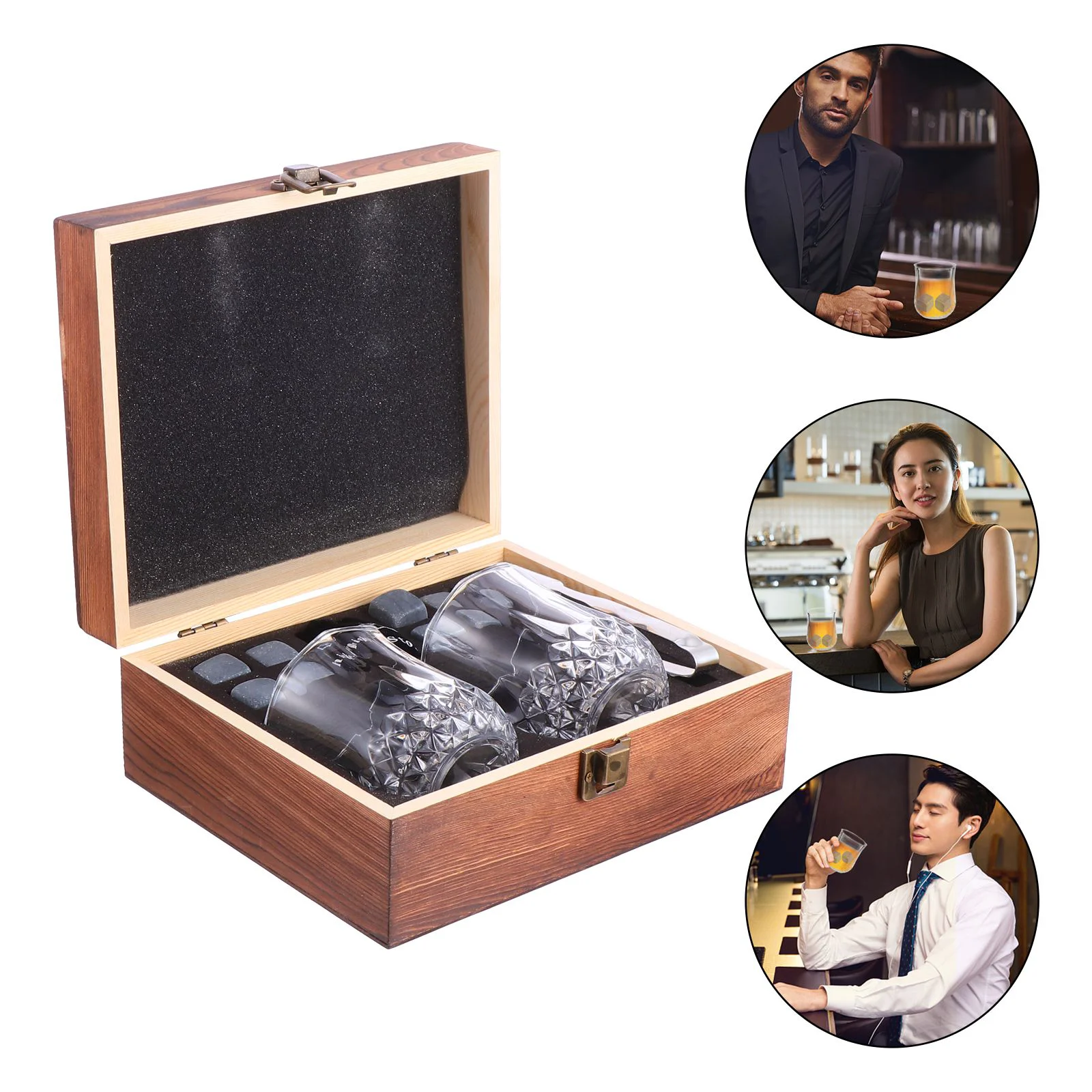 

1 Set Ice Stones Food Grade Creative Handy Ice Cube Stones Whisky Ice Stones for Home