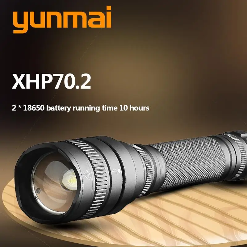 

High Quality XHP120.2 Zoom Powerful Tactical LED Flashlight Flashlight 8000lm 18650 Battery Waterproof Hunting Lantern Light