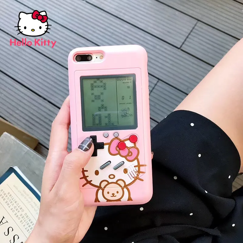 

Hello Kitty for IPhone 7/8P/X/XR/XS/XSMAX/11 11pro 11promax 12Pro 12 pro max Personality Creative Game Console Mobile Phone Case