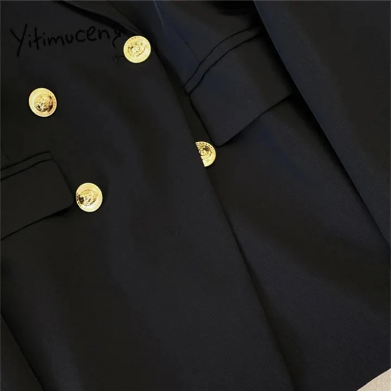 Korean Fashion Blazer Women Long Sleeve Jacket Black Suit Office Ladies Slim Spring Autumn Coat Chic High Quality Blazer