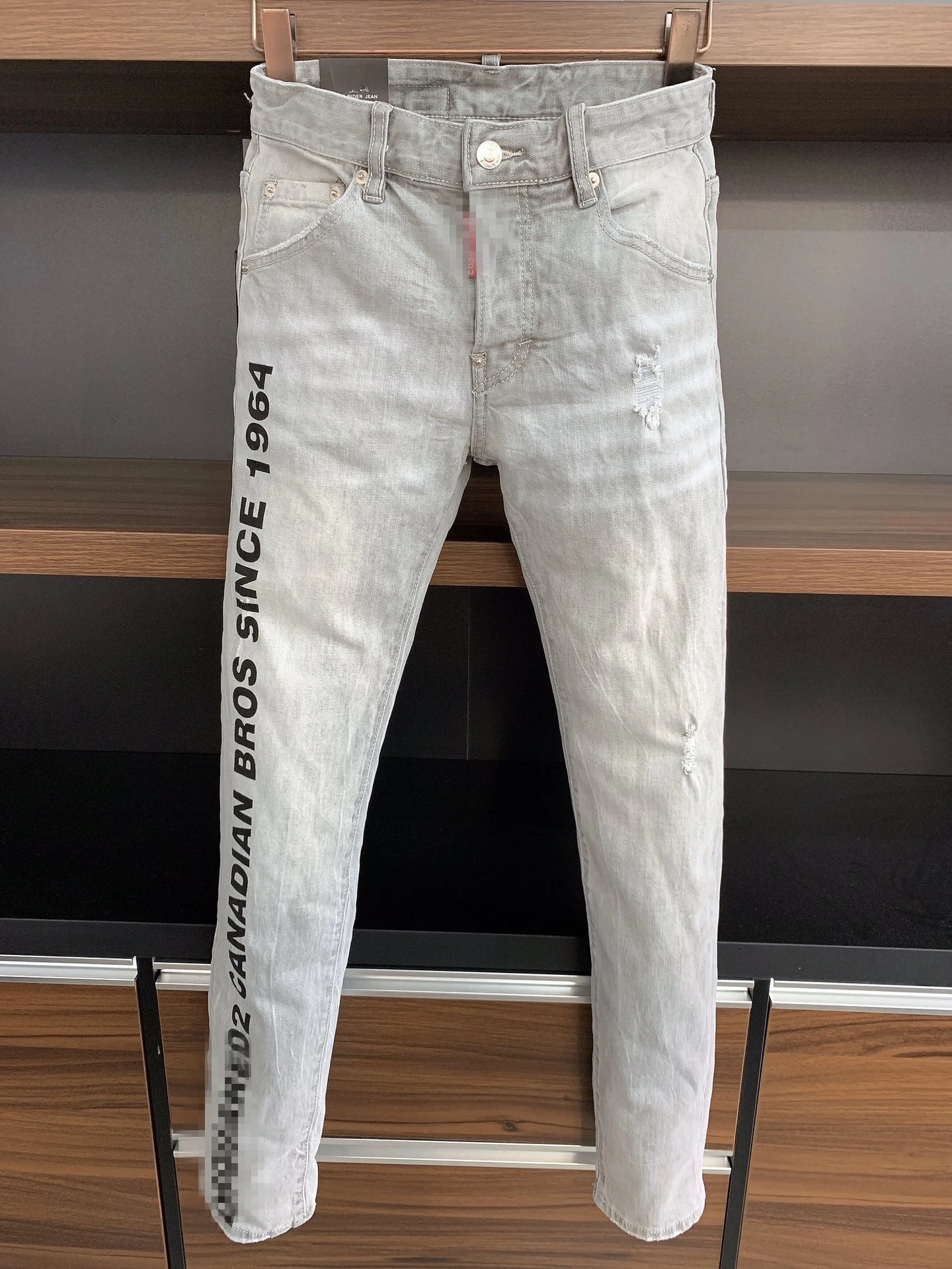 

2022 D2 Women's/Men's Slim Stretch Jeans Small Feet Trendy Pants Men's Punk Tight Pants 9701#