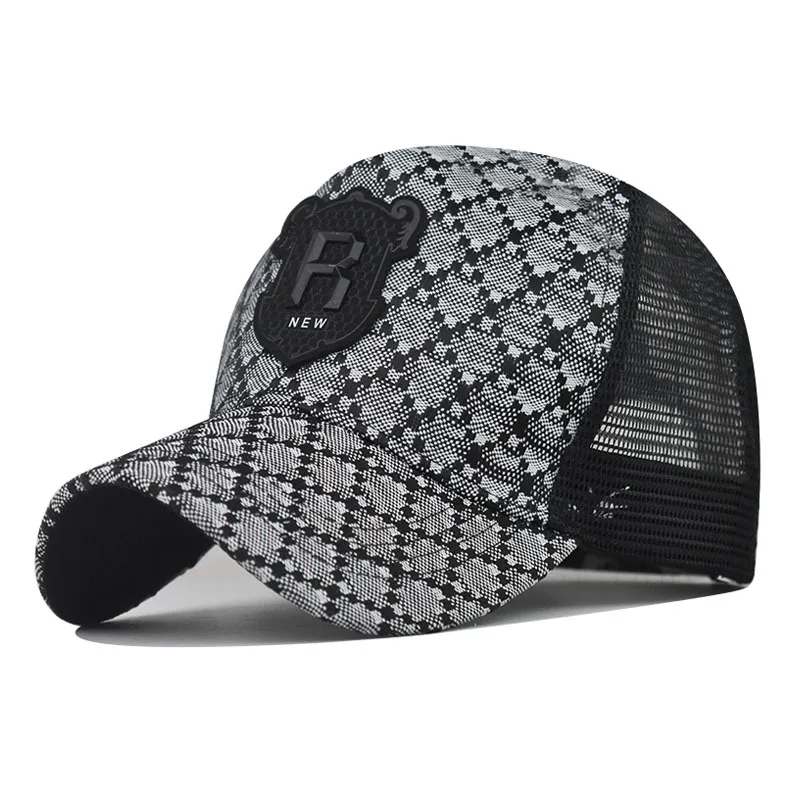 

Fashion Plaid Mesh Baseball Caps For Men Casual Women Embroidered Outdoor Snap Back Sun Protection Casquette Homme Gorras Hombre