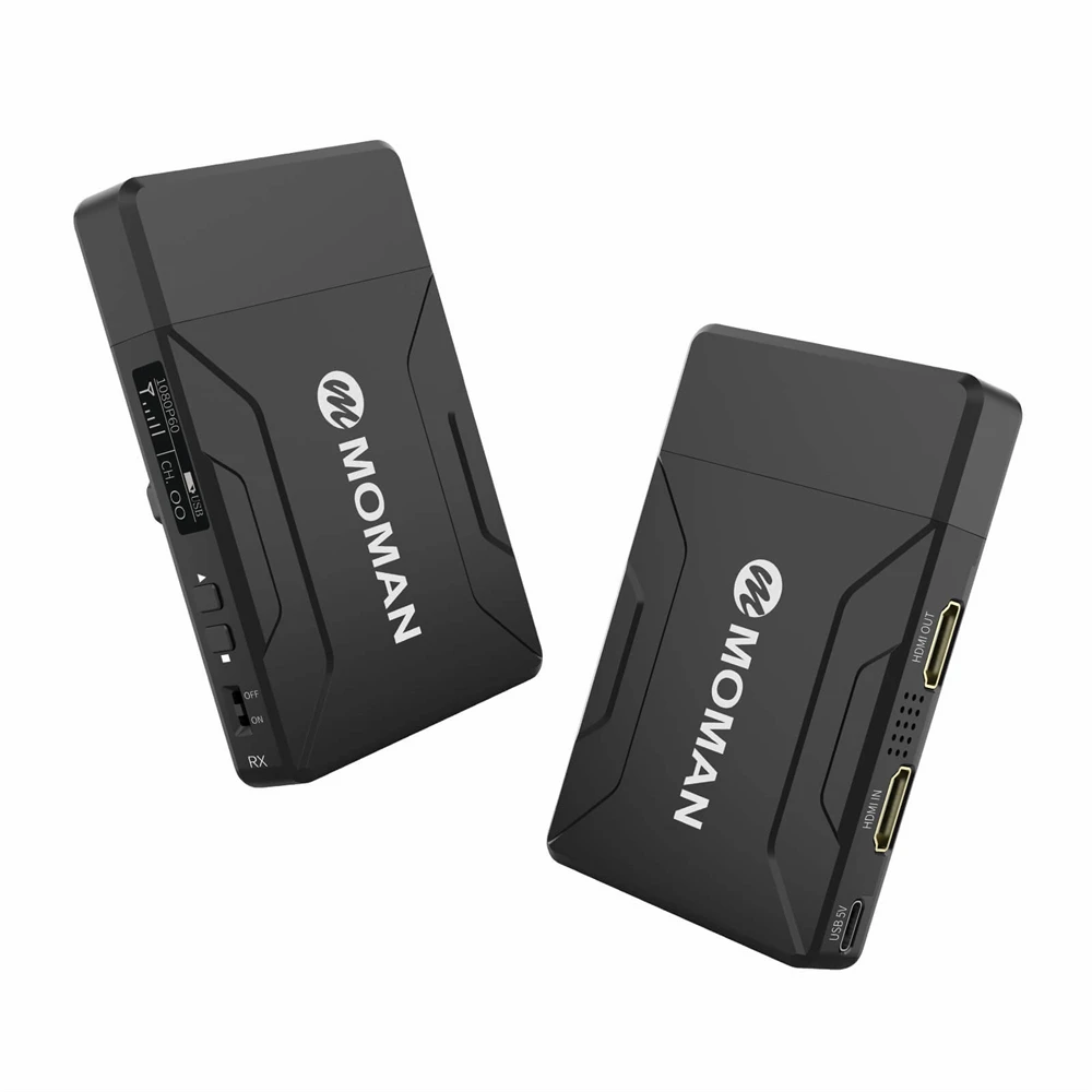 

Moman Matrix 600S Wireless SDI HDMI Video Transmitter and Receiver 0.8s Latency 600ft Range for Videographer Video Studio Camera