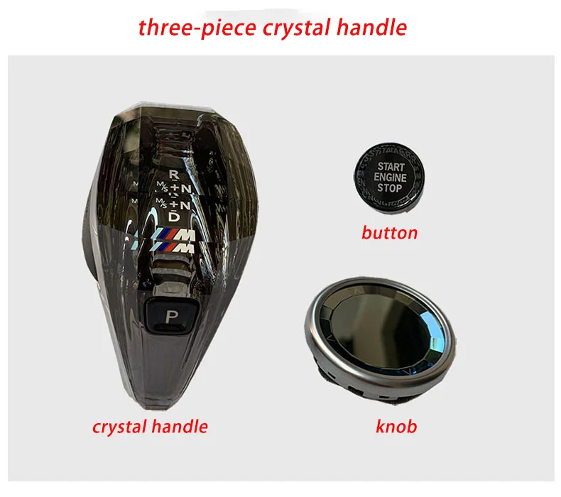 

For BMW Crystal Gear, the new 3-series 5-series 7 6GT/X3X4X5X7 BMW crystal gear shift gear three-piece knob modification