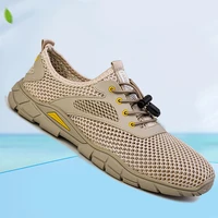 summer hollow shoes man shoes mesh sneakers breathable walking shoes comfortable casual shoes lightweight outdoor hiking shoes