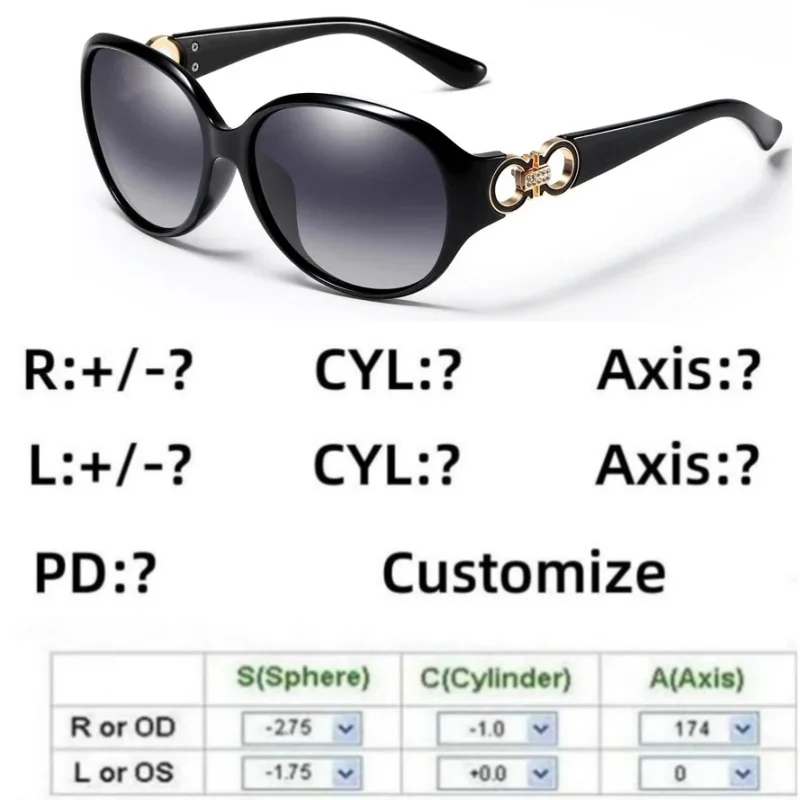 6122 солнцезащитные очки для дальнозоркости на заказ женские поляризованные