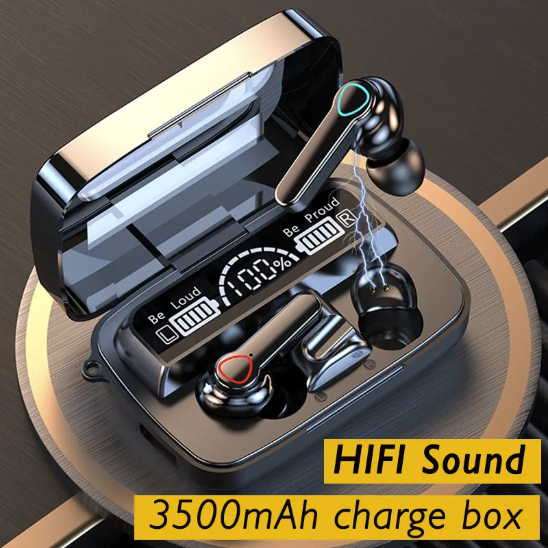 

Беспроводная Bluetooth-гарнитура M19, 5,3, Bluetooth-наушники, IPX5, с микрофоном, Hi-Fi стерео, музыкальные наушники для всех телефонов