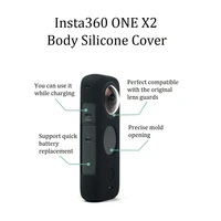 body silicone case cover protector for insta360 one x2 camera accessories black green