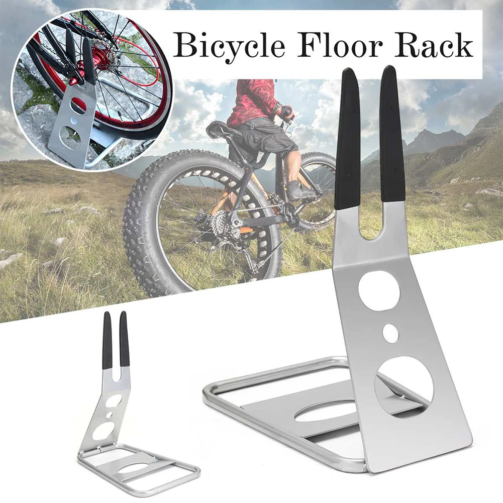 

Universal Portable Triangle Rear Hub Mount Mountain Bike Display Stand Floor Parking Bicycle Storage Instant Rack Bracket