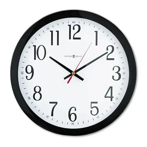 625-166 16 in. Black Frame Gallery Wall Clock Adornos para sala elegantes Led clock Bathroom clock Totoro clock Alarm clock Relo