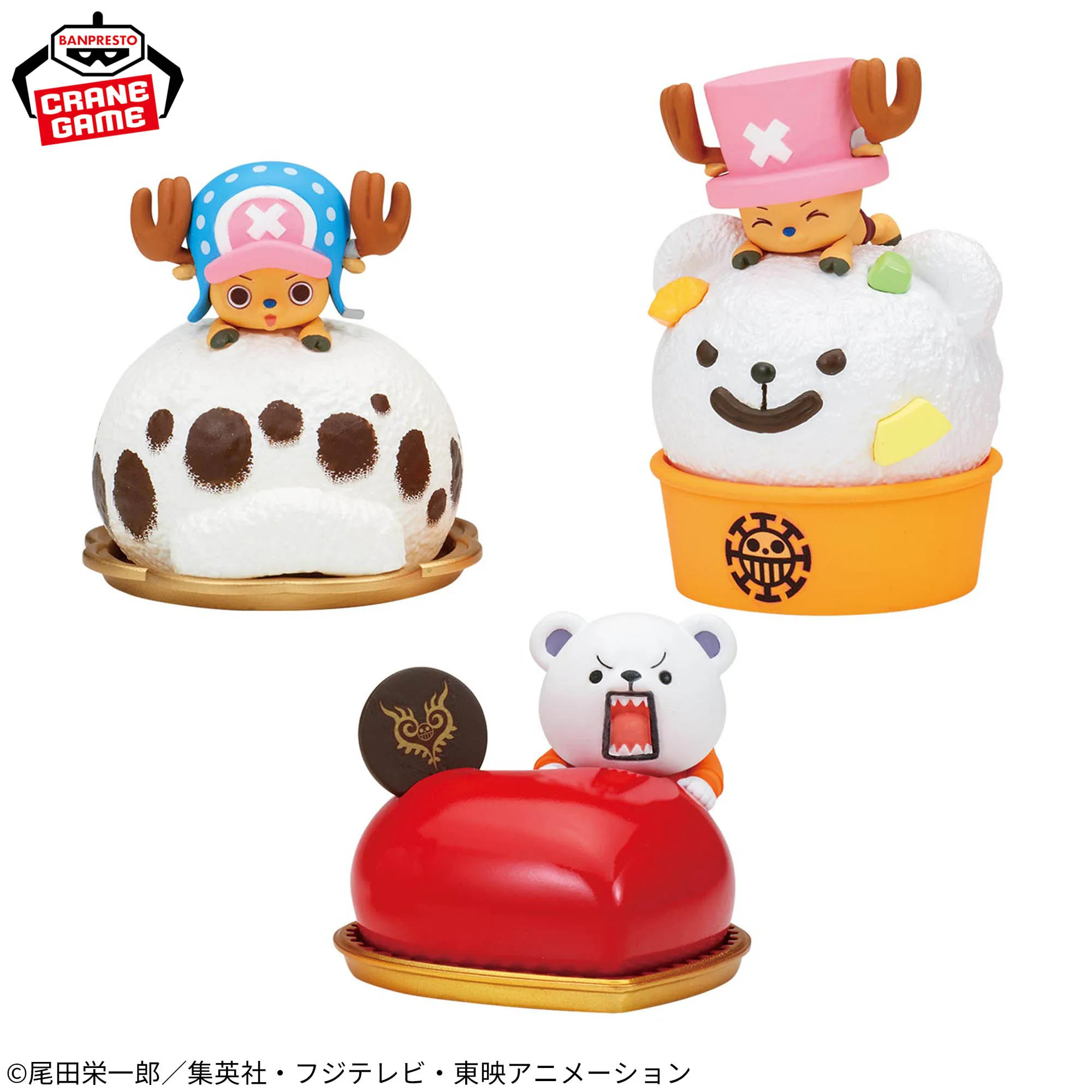 Фото В наличии коллекционные фигурки Bandai One Piece Paldolce: Чоппер, Бепо и Пираты Сердца, оригинальная аниме-модель в коробке, подарок. №1