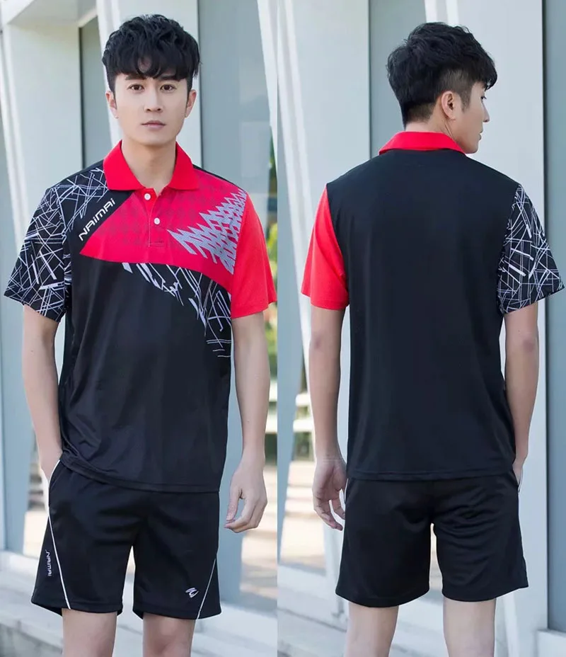 Новая женская/Мужская теннисная рубашка одежда для бадминтона женщин эластичный