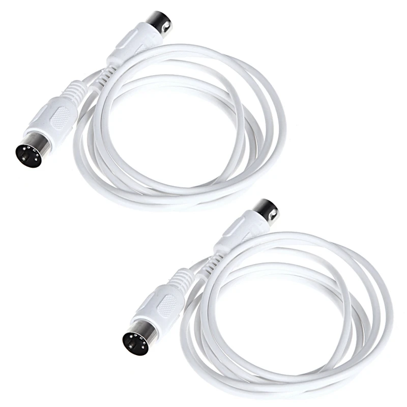 

2X MIDI Extension Cable To Male 5 Pin 1.5/4.95FT High Quality 5 Pin Male To 5 Pin Male MIDI Extension Cable