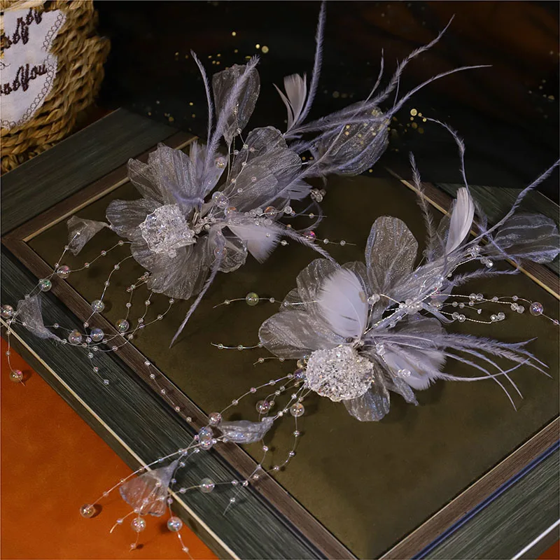 NiuShuya супер фея корейский лес серая Марля стандартное кружево перо ручной работы