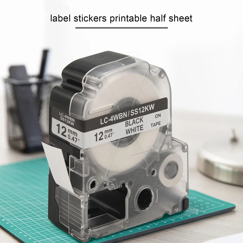 5 шт. в упаковке фотомагнитная (SS12KW) Лента для этикеток Epson Labelworks LW300 LW400 LW500 LW700