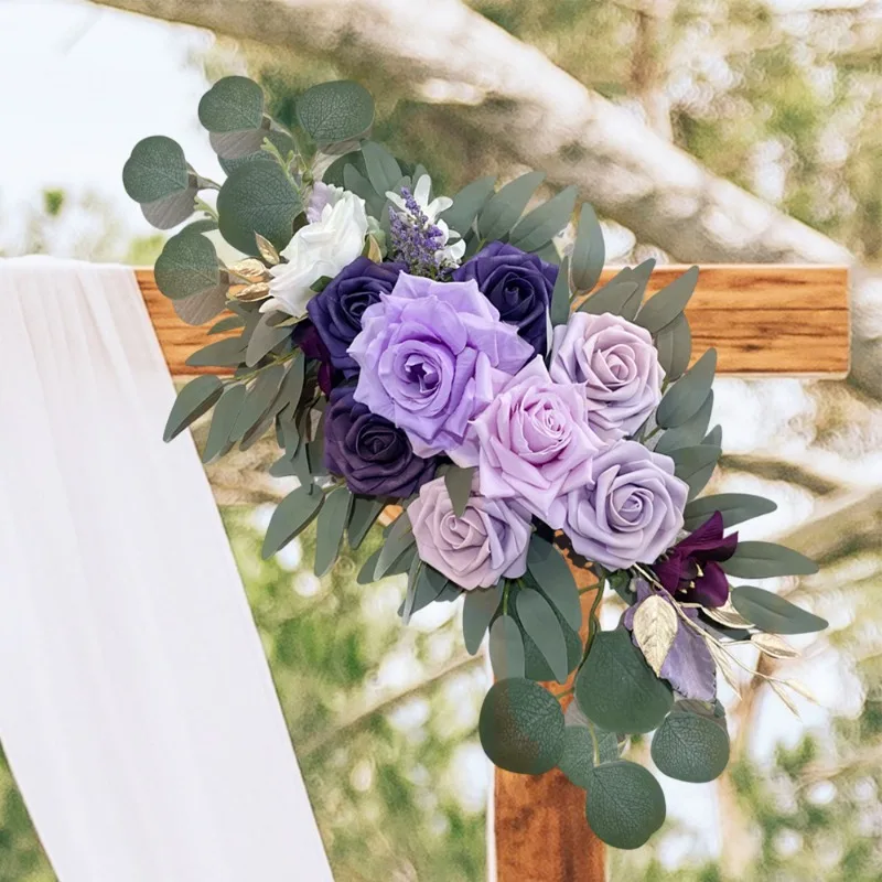 Искусственный шалфей фиолетовый цвет Фотошторы набор свадебных приветственных