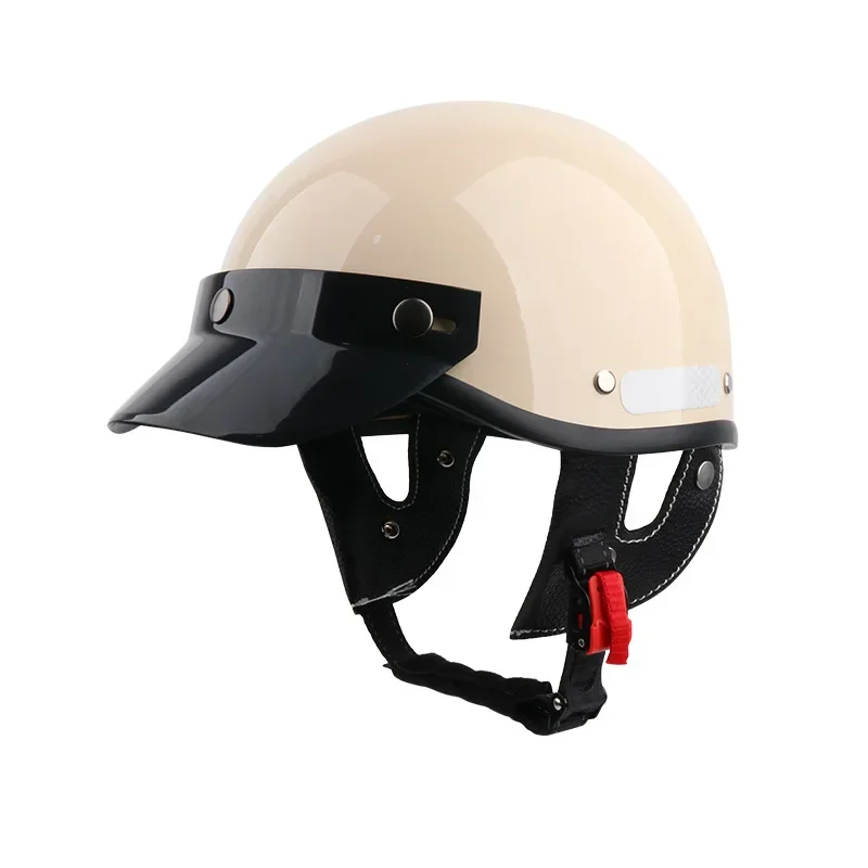 Японский винтажный мотоциклетный шлем мужской и женский маленький Harley красный в