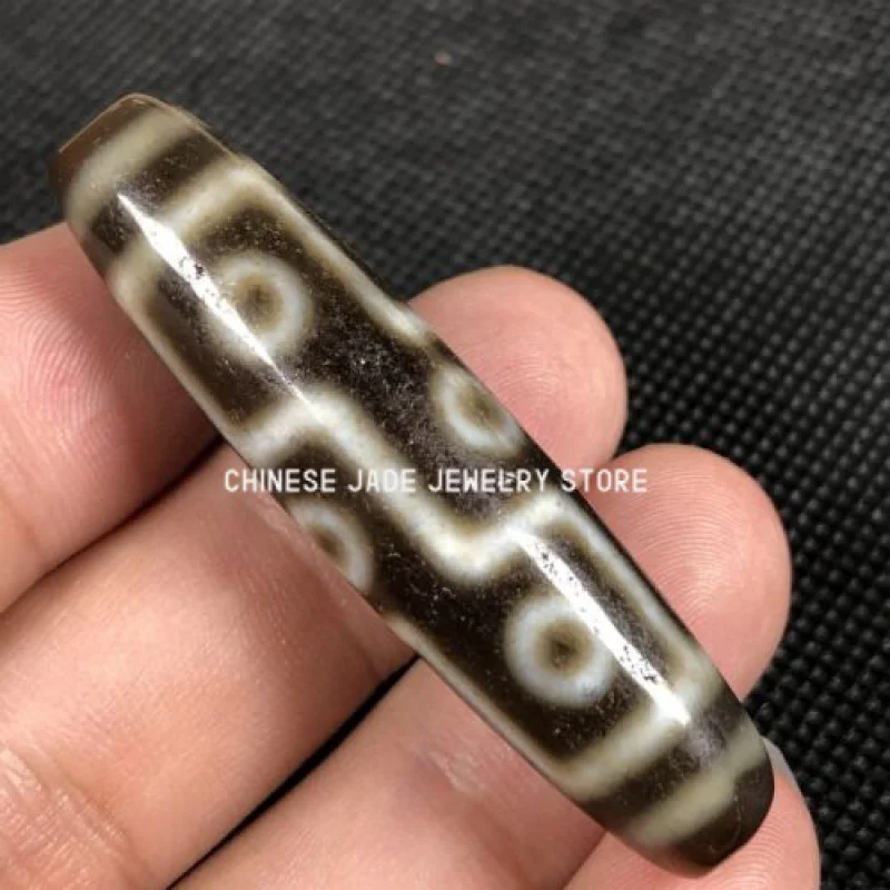 Античный волшебный старый Тибетский Агат * 9 глаз амулет бусины дзи F01