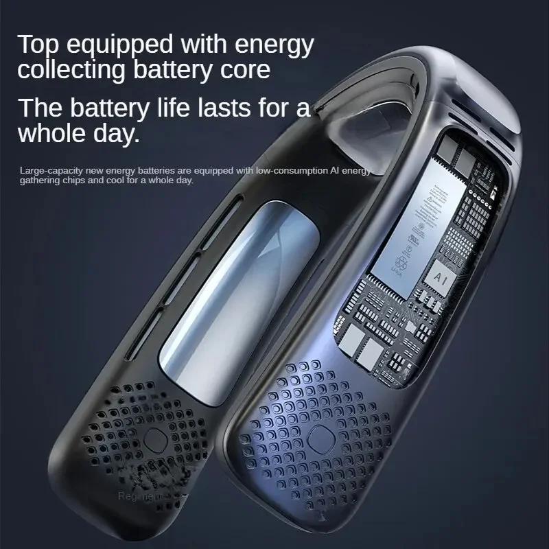 Портативный шейный вентилятор безлопастный 3000 мАч с аккумулятором Персональный