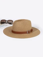 hat buckle decor straw hat beach