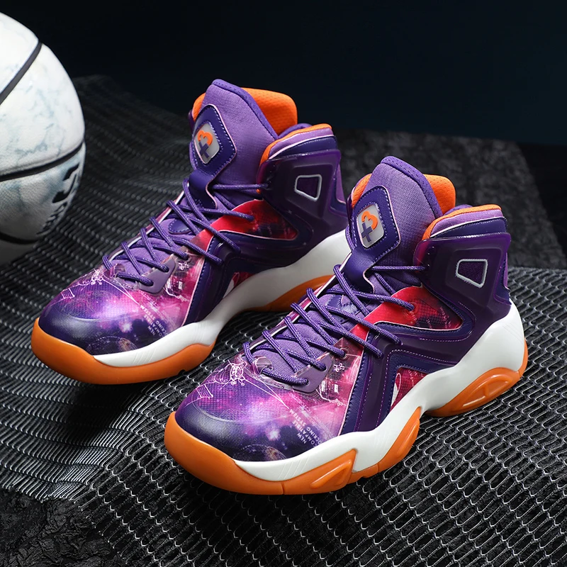 Basketball Sports Shoes, Fashion Glow-in-the-dark Anti-slip Professional Combat Basket