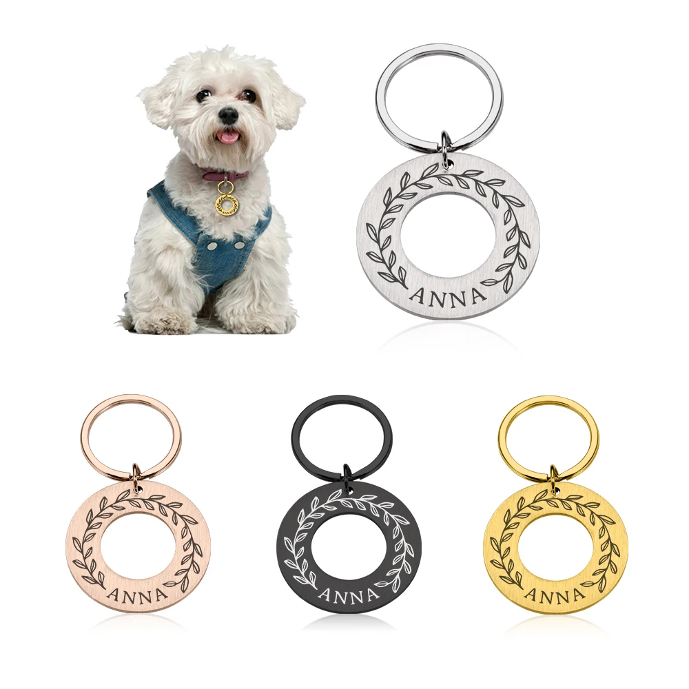 

Персонализированные Бирки для собак, идентификационный ошейник против потери, подарки для любителей собак, бирки для ошейников домашних жи...