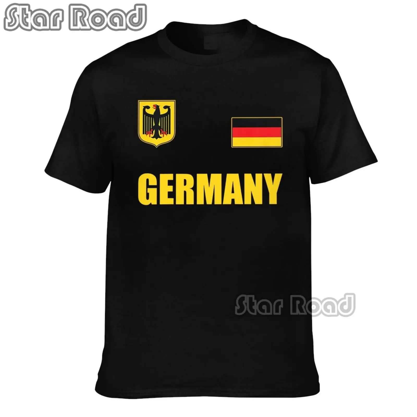 

Germany Flag Soccer Player for German Jersey Deutschland Fan T-Shirt Casual Loose Cotton Tshirt Short Sleeves Streetwear Pop Top