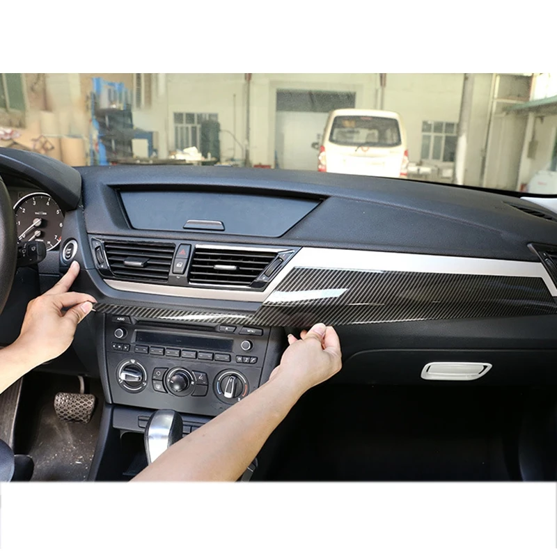 

Для-BMW X1 E84 2011-2015 ABS автомобильное углеродное волокно ABS внутренняя центральная консоль Защитная панель Крышка отделка Аксессуары
