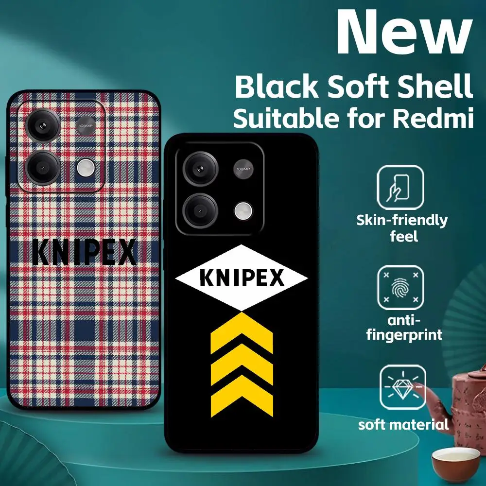 Фото Чехол для телефона knipex для Xiaomi Redmi17 14C 13C 12C Note 15 14 13 12 Pro Plus S, мягкий черный чехол для телефона. №4