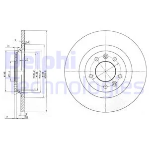 

DELPHI BG3836 DISC REAR 05 PT.407
