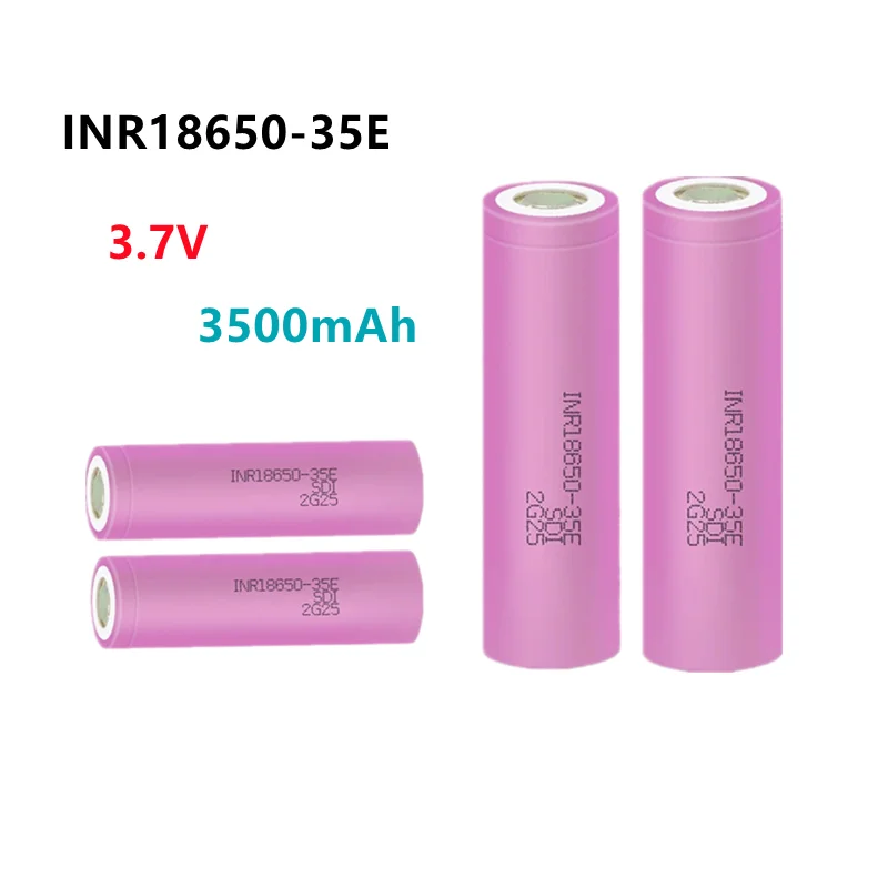 

20PCS Original INR18650 35E 3.7V 18650 3500mAh Lithium Rechargeable Battery 25A Discharge Electrical Tools Flashlight Battery