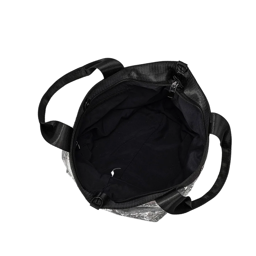 Vintage Shiny Sequin Crossbody Bag for Women, Large Capacity Shoulder Handbag