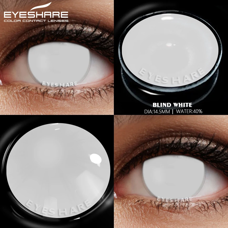 Фото Цветные контактные линзы EYESHARE для косплея на Хэллоуин для глаз, косметические цветные линзы ed, черные линзы, контактные линзы, косметически... №2