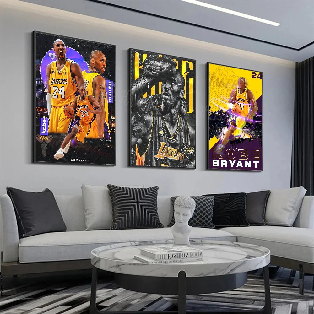 Great Football Star K-Kobe B-Bryant Poster Wall Art Home Decor Room Digital Painting Living Restaurant Kitchen