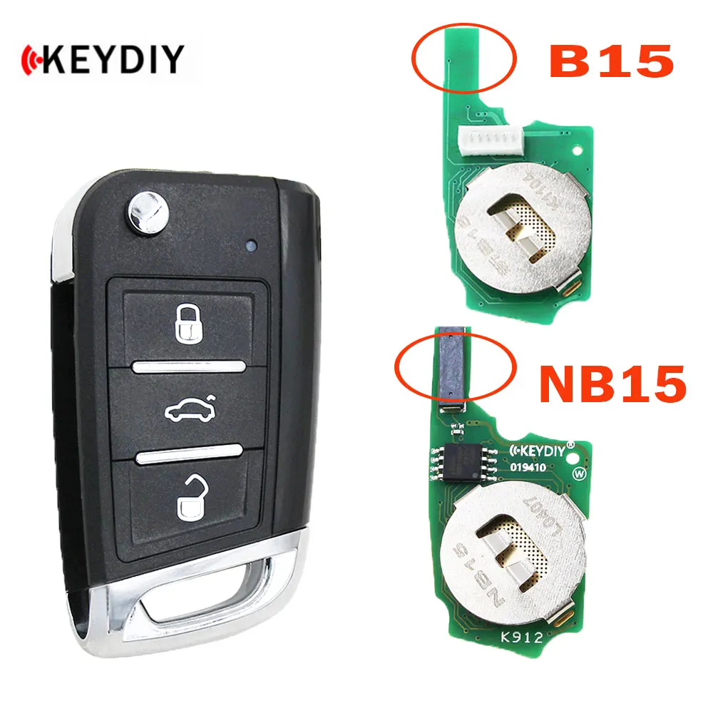 

1/5/10/15pcs KEYDIY B15 NB15 Car Remote Key B NB Series KD MQB Style Remote Key 3 Button for KD900 KD900+ URG200 KD-X2 Car Key