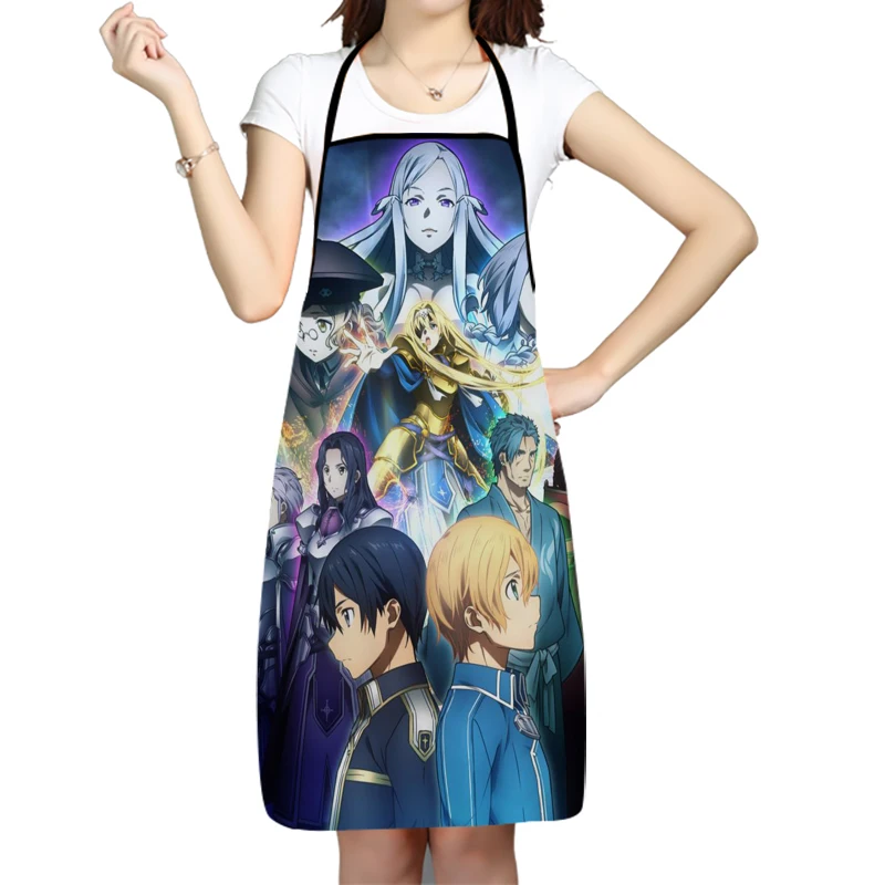 

Kitchen Apron Sword Art Online Sleeveless Anime Oxford Fabric Aprons for Men Women Home Cleaning Tools Creative Gifts 0506